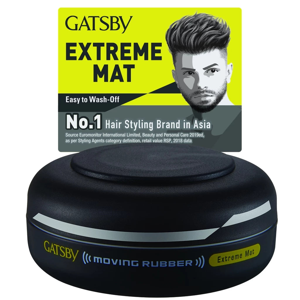 Gatsby Moving Rubber Hair Styling Wax (80g) – Flexible Hold & Natural Finish