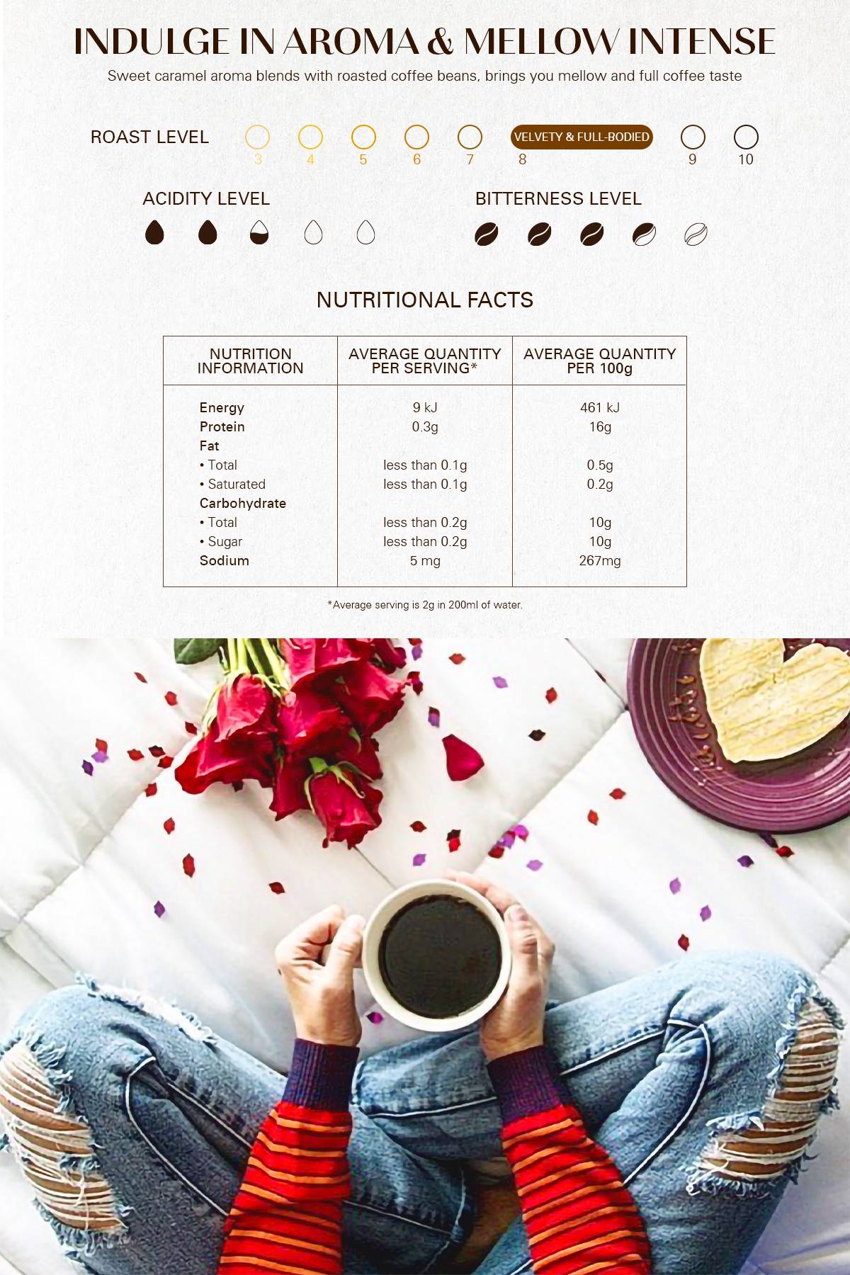 Moccona Indulgence High Roasted Coffee 100g