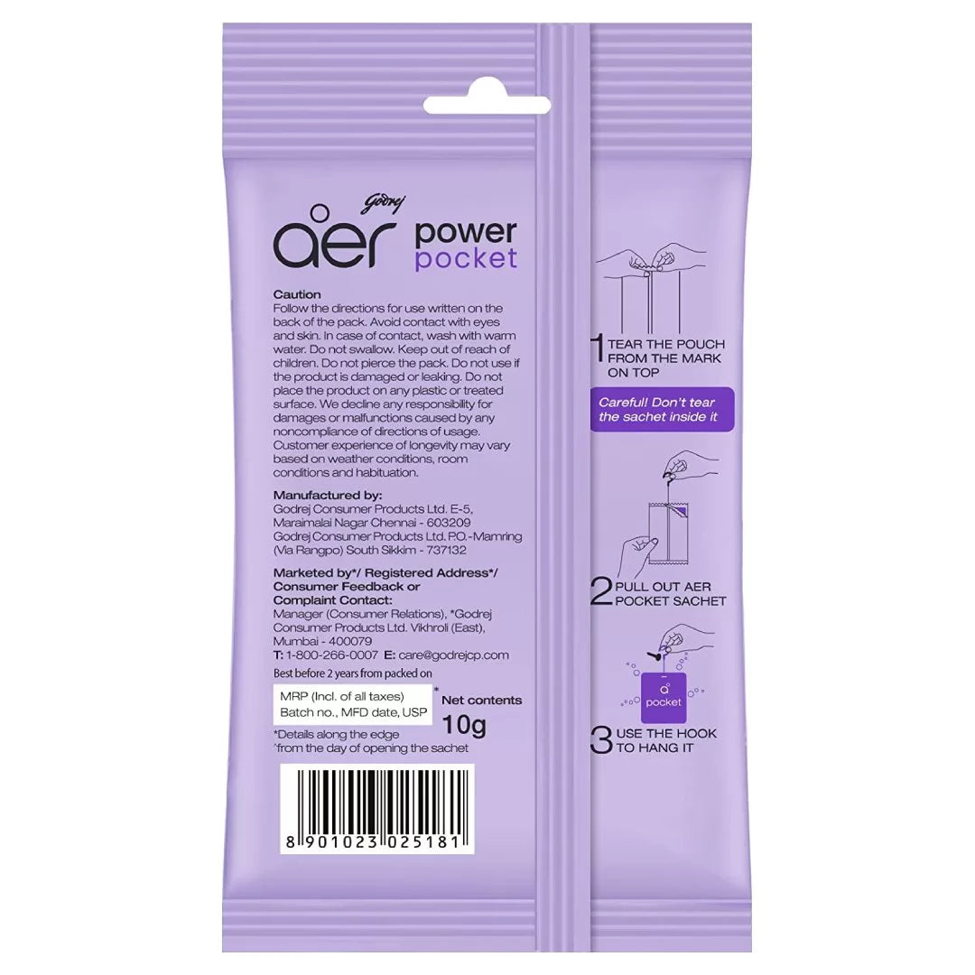 Godrej Aer Pocket Air Freshener Viral (10g) – Bathroom Hanging Fragrance