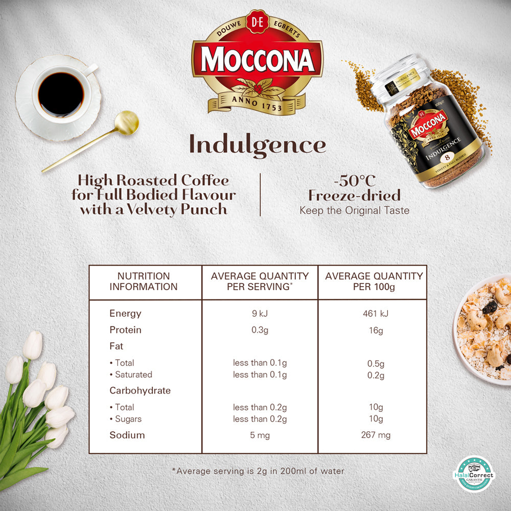 Moccona Indulgence High Roasted Coffee 100g