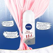 NIVEA Female Deodorant Dry Comfort Roll On Personal Care Fresh No Sweat Perfume & Fragrance