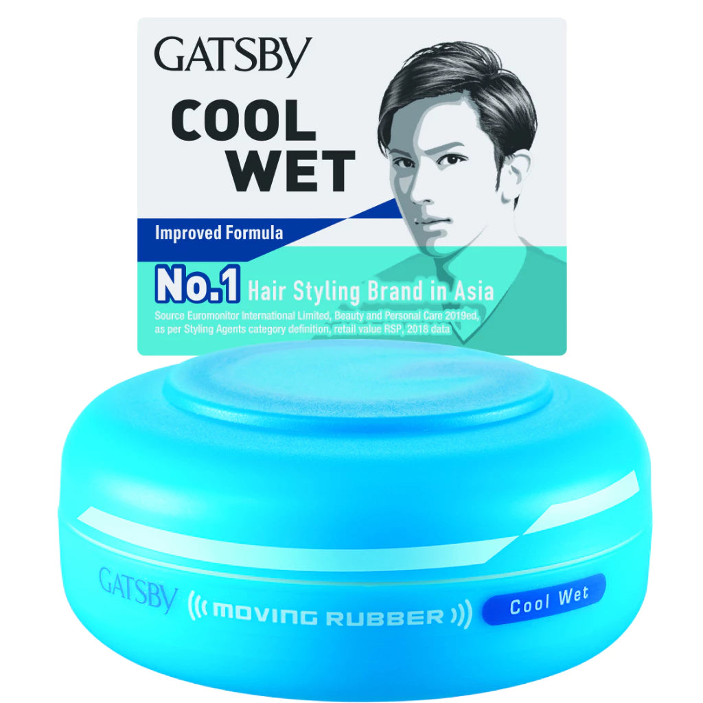 Gatsby Moving Rubber Hair Styling Wax (80g) – Flexible Hold & Natural Finish