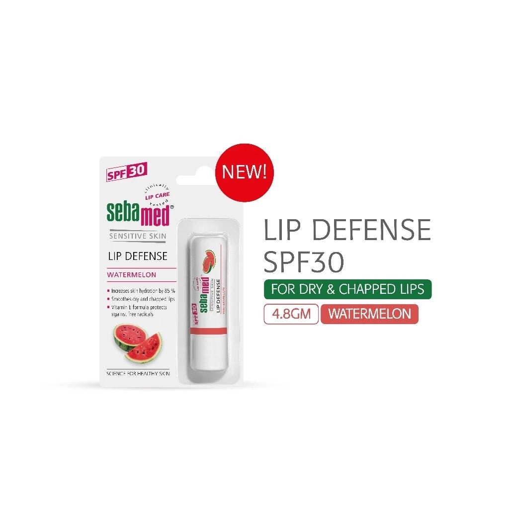 Sebamed Lip Defense SPF 30 - Cherry, Strawberry, Watermelon, Original, 4.8g