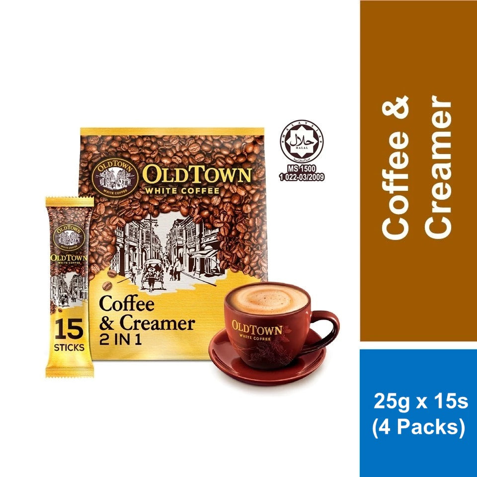 OLDTOWN Coffee & Creamer Instant Premix 2in1 White Coffee 25g x 15s