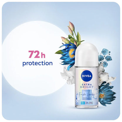 NIVEA Female Deodorant Extra Bright Fresh Lavier Roll On 50ml / Brightening / Anti Perspirant / No Sweat