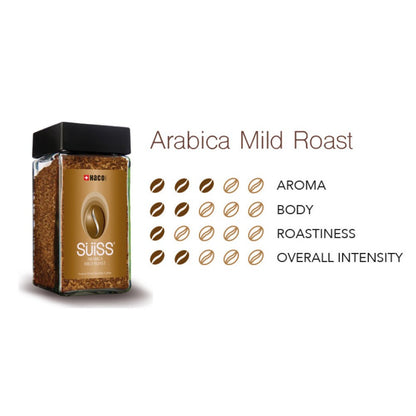 Haco SUiSS Arabica Mild Roast Freeze Dried Soluble Coffee 100g