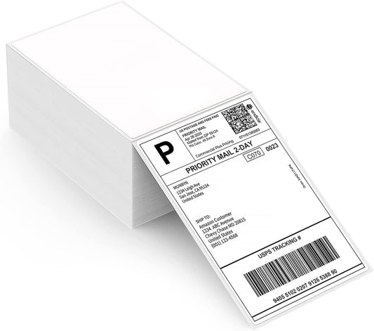 Thermal Fanfold Shipping Labels 500 pcs Size 4x6 for Address Mailing Postage USPS UPS FedEx Amazon Ebay