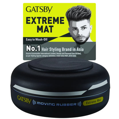 Gatsby Moving Rubber Hair Styling Wax (80g) – Flexible Hold & Natural Finish