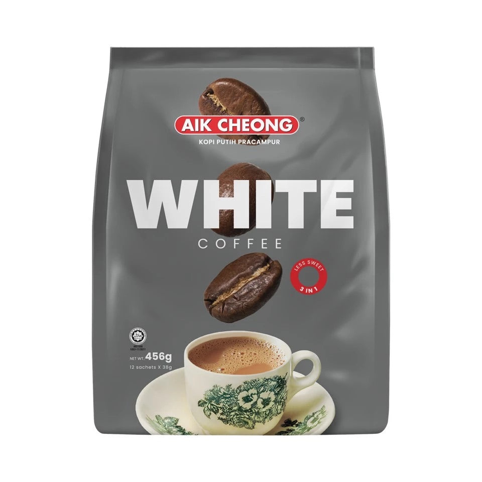 Aik Cheong 3 In 1 White Coffee Tarik Less Sugar (12s x 38g)