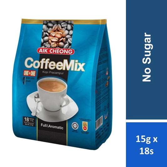 Aik Cheong 2 In 1 Coffee Mix No Sugar 18s x 15g