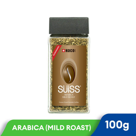 Haco SUiSS Arabica Mild Roast Freeze Dried Soluble Coffee 100g