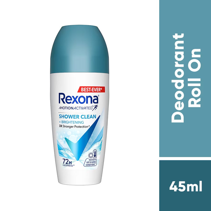 Rexona Women Roll On Deodorant Shower Clean 45ml [Bundle of 2unit]