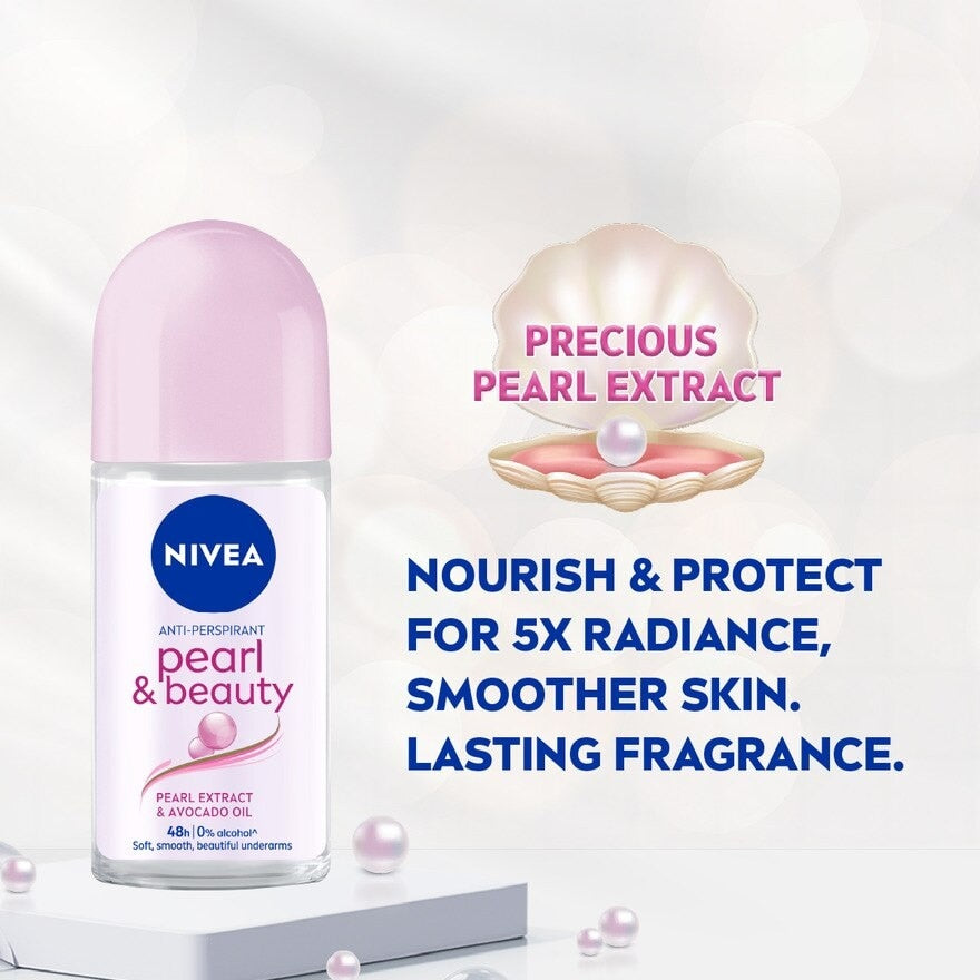 NIVEA Female Deodorant Pearl Beauty Roll On 50ml / Personal Care / Fair Smooth Skin / Brightening / Perfume