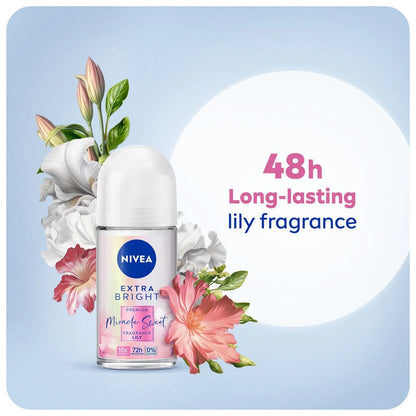 NIVEA Female Deodorant Extra Bright Miracle Sweet Roll On 50ml / Brightening / Anti Perspirant / No Sweat