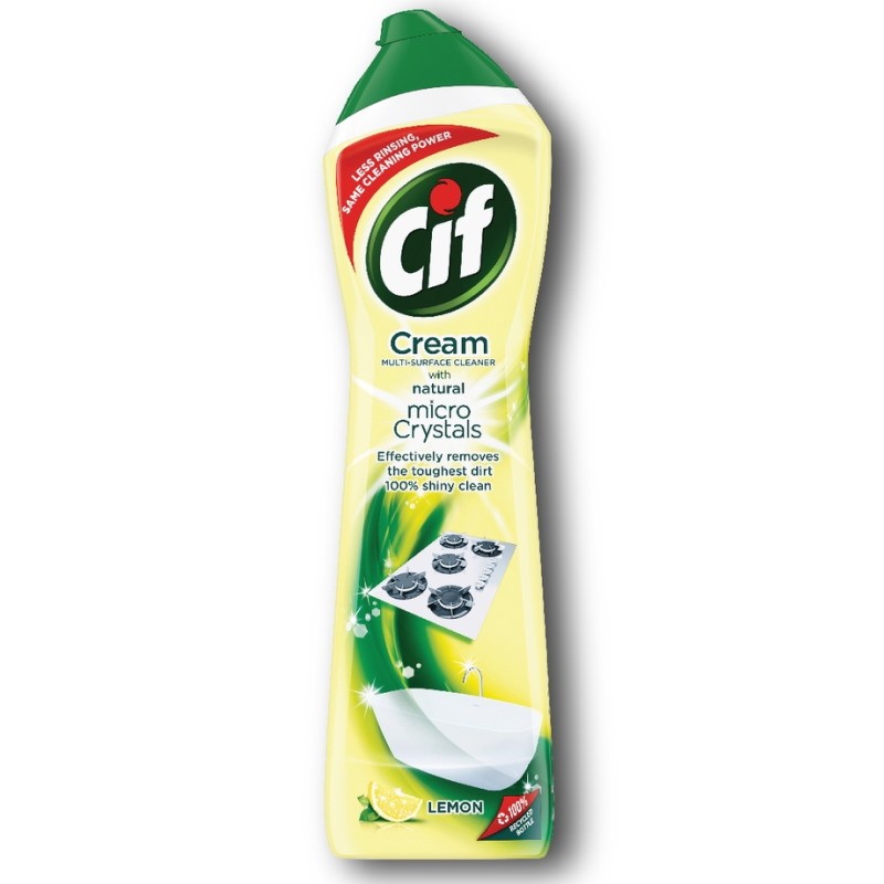 Cif Multipurpose Micro Crystals Cleaning Cream 660ml - Lemon & Regular Variants