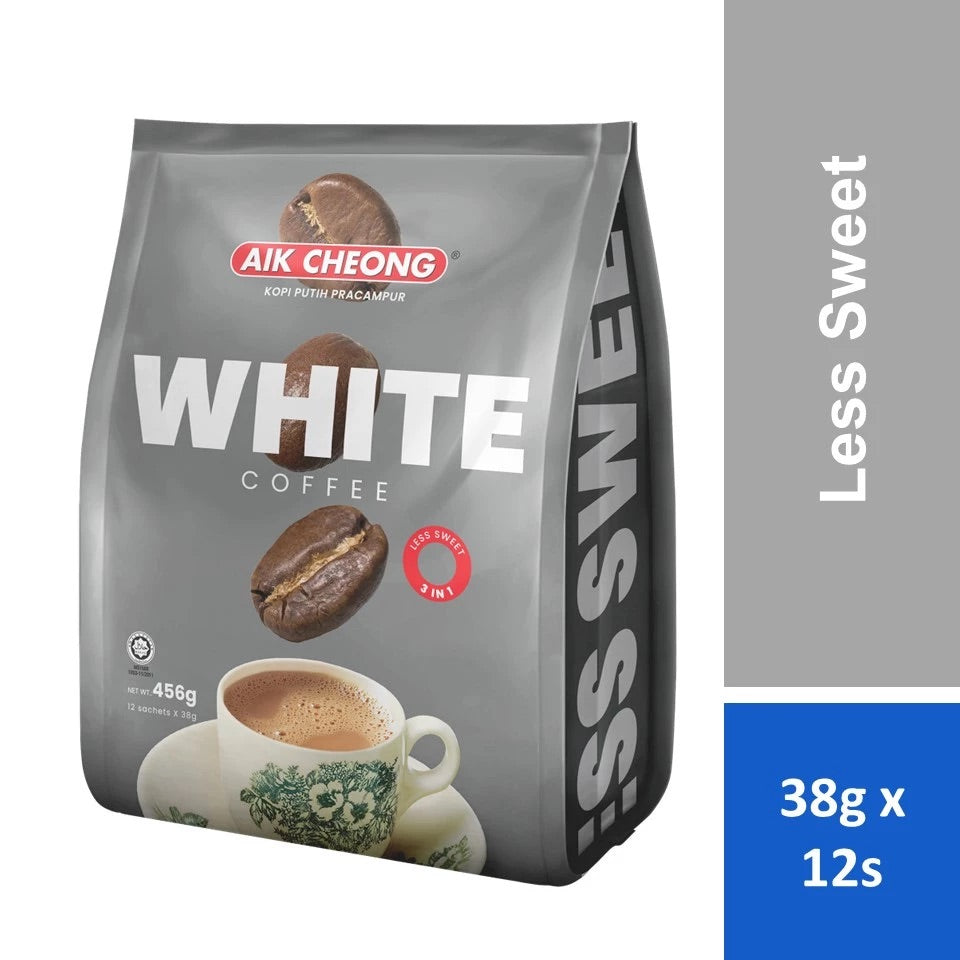 Aik Cheong 3 In 1 White Coffee Tarik Less Sugar (12s x 38g)