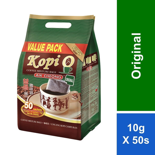 Aik Cheong Kopi O Bag Original Value Pack 10g x 50s