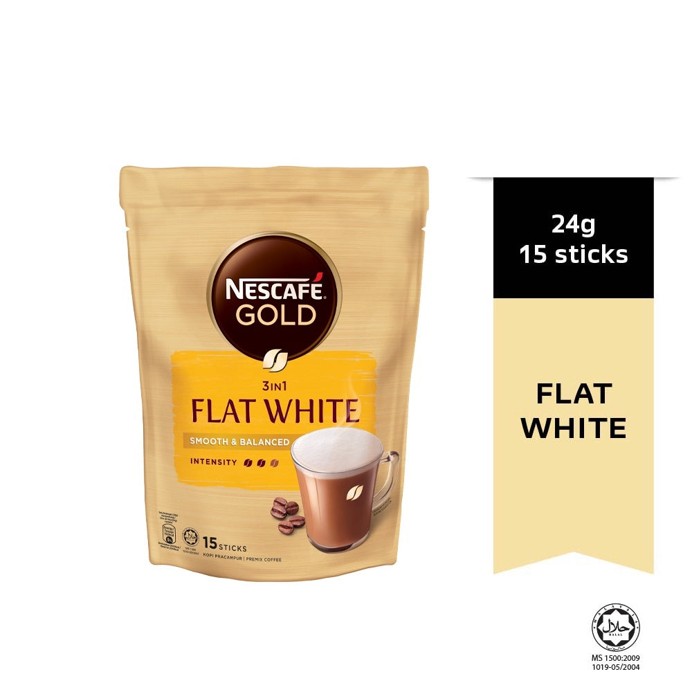 Nescafe Gold Flat White 24g x 15 Sachets