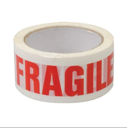 Fragile OPP Tape 48mm x 100m – Printed Packaging Tape for Fragile Items - Bundle of 6