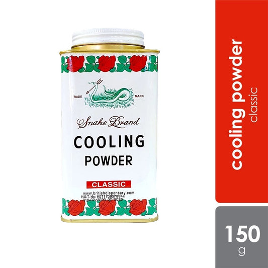 Snake Brand Cooling Powder – Classic (150g) for Instant Relief from Heat Rash