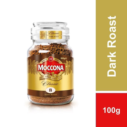MOCCONA Classic Dark Roast Freeze Dried Instant Coffee Jar 100g