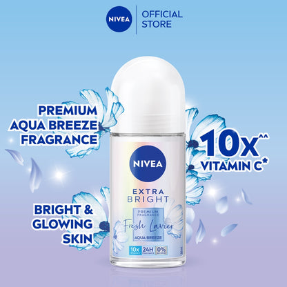 NIVEA Female Deodorant Extra Bright Fresh Lavier Roll On 50ml / Brightening / Anti Perspirant / No Sweat