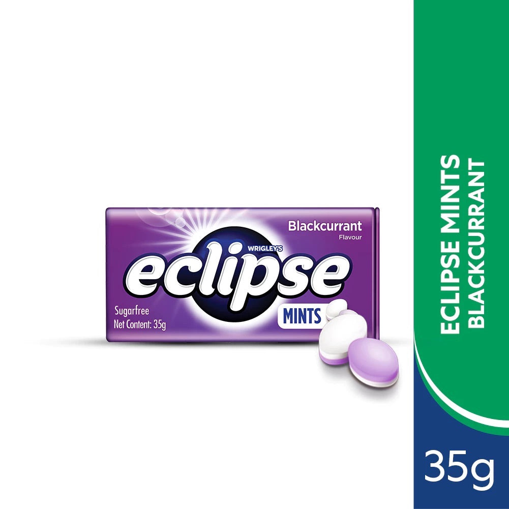 Eclipse Sugar Free Blackcurrant Mints 35g Tins Pack of 8