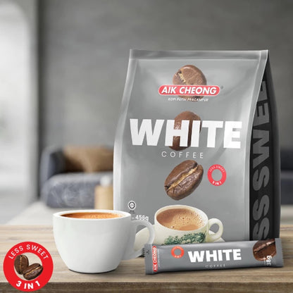 Aik Cheong 3 In 1 White Coffee Tarik Less Sugar (12s x 38g)