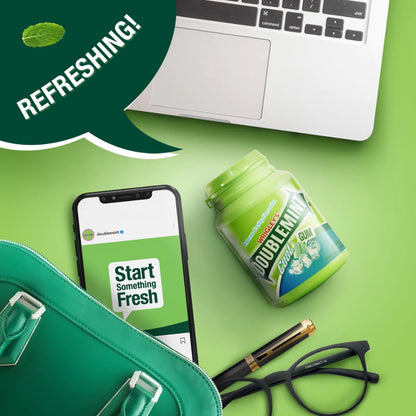 Doublemint Cool Menthol & Eucalyptus Bottle Chewing Gum Pack of 8