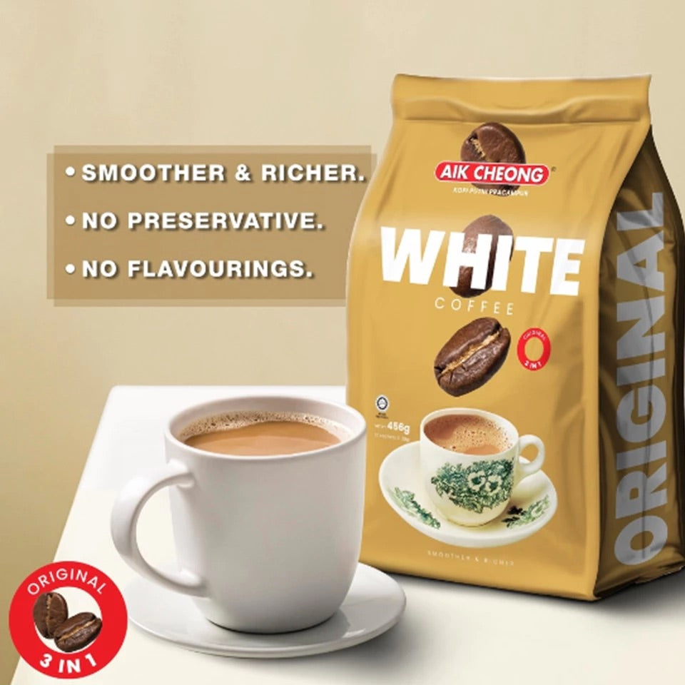 Aik Cheong 3 In 1 White Coffee Tarik Original 12s x 38g