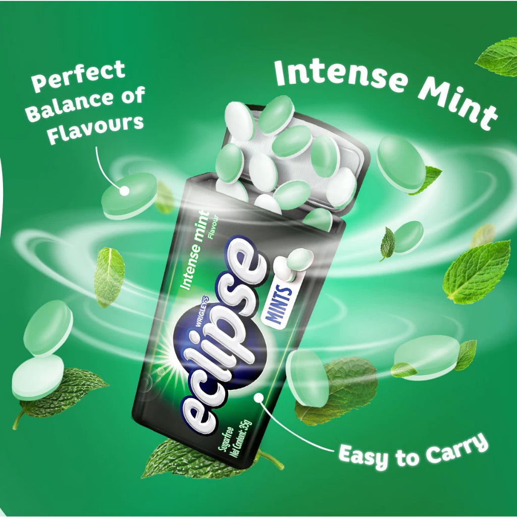 Eclipse Sugar Free Intense Mints 35g Tins Pack of 8