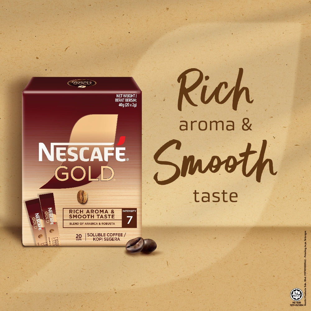 Nescafe Gold Rich & Smooth Instant Coffee 20 sticks x 2g