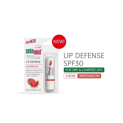 Sebamed Lip Defense SPF 30 - Cherry, Strawberry, Watermelon, Original, 4.8g