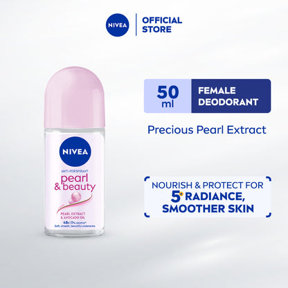 NIVEA Female Deodorant Pearl Beauty Roll On 50ml / Personal Care / Fair Smooth Skin / Brightening / Perfume