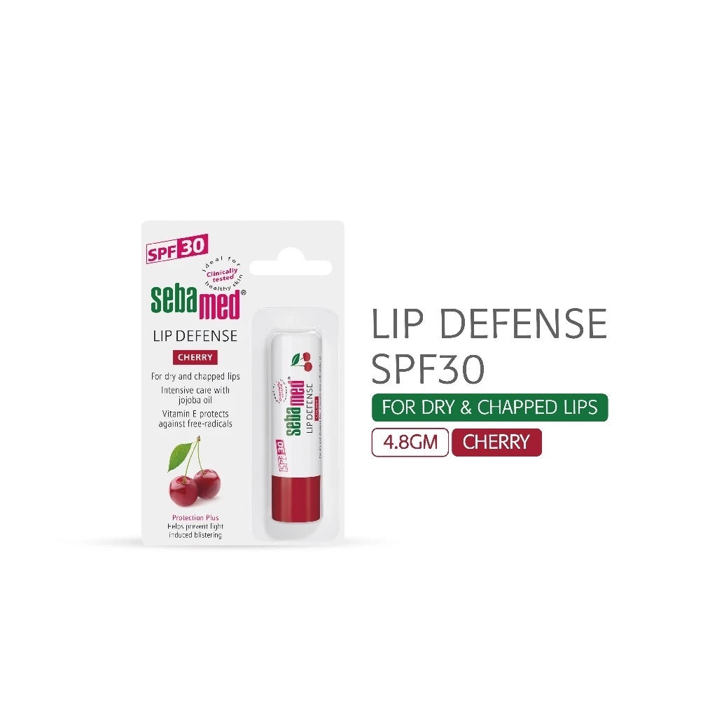 Sebamed Lip Defense SPF 30 - Cherry, Strawberry, Watermelon, Original, 4.8g