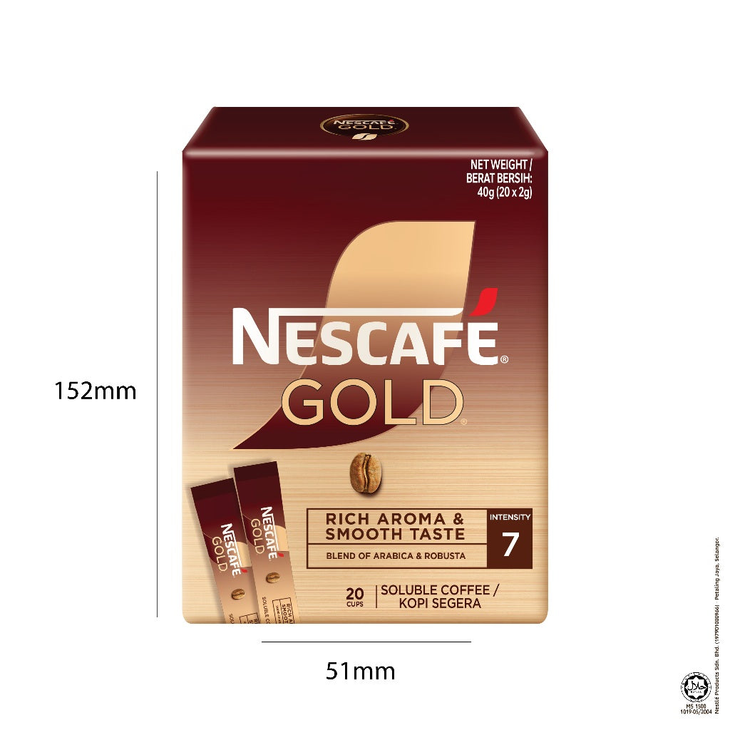 Nescafe Gold Rich & Smooth Instant Coffee 20 sticks x 2g