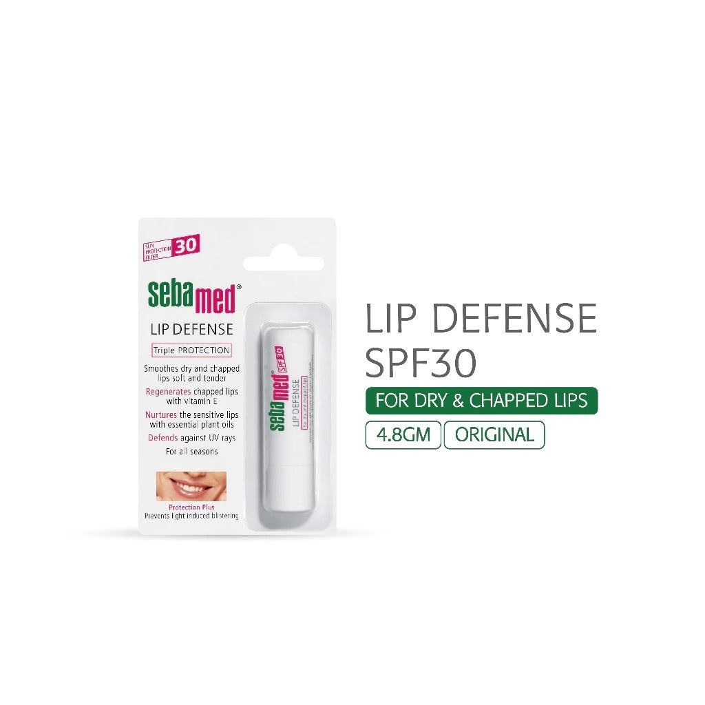 Sebamed Lip Defense SPF 30 - Cherry, Strawberry, Watermelon, Original, 4.8g